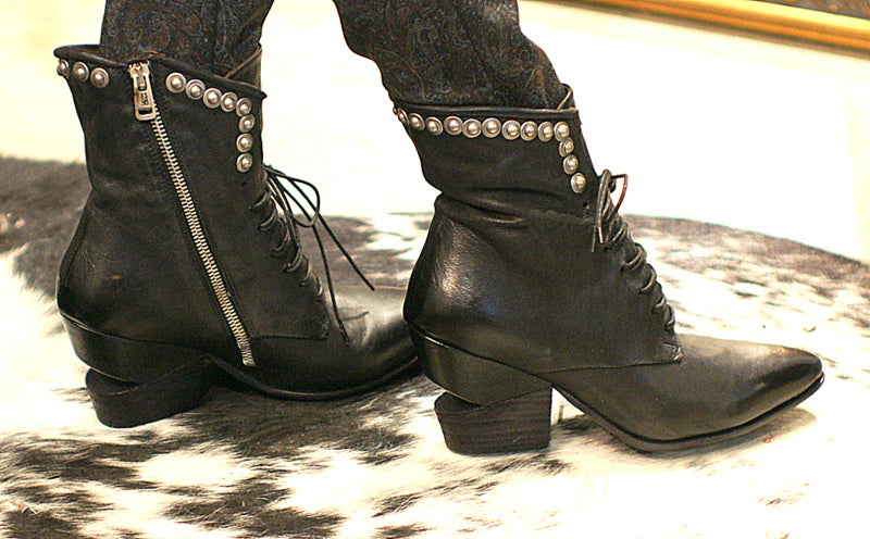 AS98 Italian Leather Ankle Boot in Nero